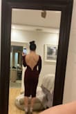 This dress was a last-minute find and I couldn't have been happier with it! It was absolutely stunning! It made me feel beautiful. The fit was perfect. The length is perfect for my age of 45 years, the back was sexy yet still sophisticated. The quality was right for the price. I also have loved everything I've purchased from this site so far! I 100% recommend this site. Photos before getting ready for the night! - Barbara K.