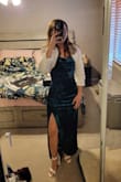 I bought this dress for an upcoming winter wedding with an outdoor ceremony. It's super soft and warm. It goes about 3/4 of the way down my arms and stops at my mid-upper back, so it's great if you're looking for something shorter. I got an XS and it's just a little tight, although not enough for me to want to exchange it for a small. Size up if you want a looser fit. - Jillian Z.