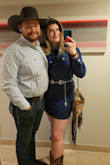 The dress runs small, I got the XL to be safe and if I closed the buttons, it'd pull the fabric in an unflattering way. I ended up wearing a bodysuit under it and leaving the buttons open. The skirt was kinda tight on my thighs too but that wasn't a huge issue for me. It didn't ride up and I wore shorts underneath.
Overall, I'm ok with it. - Gillian H.