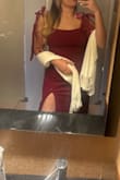 Bought this for my work holiday party and it is the perfect amount of coquette and work appropriate. Definitely a hit. Also the color is beautiful. - Maria L.