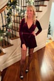 Being tall I worry about dresses being too short but this romper was perfect. The arms were a little short for me but otherwise the small was a perfect fit. - Jenny R.