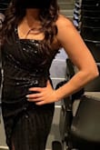 This dress is beautiful. No brainer for a cocktail event. By the end of the night it was itchy under my arms but was both classy, not too short, and also stood out from all the other LBD's in the crowd. I am surprised the arm with the long sleeve fit me as my arms are relatively muscular. - Jessica R.