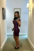 I got this dress for a Christmas party, and it was perfect! Perfect length. Very flattering. I have trouble finding dresses that fit right because I'm only 5' with an athletic build, but this dress was cute and comfortable!  The only "issue" is that it's not stretchy at all, so there was no give in the shoulders and it was hard to raise my arms. But really, a non-issue. - Brianna H.