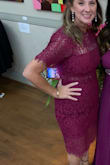 I bought this for a work event. The color is stunning and as pictured. Received many compliments. Absolutely love it! - Amber A.