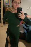 I SO wanted to love this but I couldn't even get the sleeves on all the way. I went by the size chart and meticulously read every single review as well. I wouldn't say I'm ripped (lol) but I do have muscular shoulders and arms and I could NOT get these sleeves over my shoulders. The chest was super tight as well. I was home alone and terrified I was going to get stuck in this dress! If I wanted to get this dress I would've had to size up 2 sizes to a large and then have the rest of the dress altered a lot. Sadly I had to return. - Michelle R.