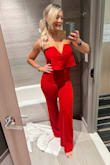 Would definitely recommend sizing down and go ahead and buy every color!! Love the fit and material! Super stretchy and comfy, but looks chic for any holiday party, night out, or special occasion - Kristan