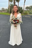 This dress was absolutely beautiful for my winter beach wedding! It was so comfortable and hugged all the right places. I would recommend sizing down. I am typically a medium but the small fit my bust and waist better. I tried about 6 different dresses from Lulus and this was [my] favorite, hands down!! I got so many compliments and you can't beat the price for the quality! - Kristin