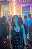 I read a few reviews that said a lot of the beads fell off but decided to try it anyway. It held up great, I did notice some missing, but we danced all night so that was expected. It was a true maxi fit for me at 5'7. I didn't get any full-length pictures but received tons of compliments. It is low cut even with the adjustable straps, it's definitely designed to show cleavage/chest and shoulders. - Ashley B.