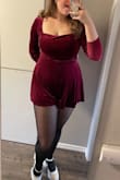 I liked it a lot! I have a longer torso so it was a little tight/short, but it still fit and was comfortable. Very cute for a holiday party - Elle F.