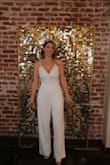 I received so many compliments on this for my reception. I'm also so glad I ordered because the weather was chilly and the pants saved me! - Shelby S.