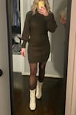 Exactly as pictured. The perfect winter sweater dress. The size was accurate. - Mallory R.