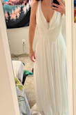 I liked this dress but definitely too long in the torso and hem for me. It didn't quite give wedding vibes, but it was simple and pretty. Good deal. - Emily B.