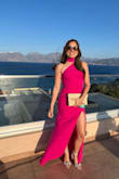 Looked amazing at a wedding in Greece! Loved the color, fit to size ( a bit tight if you are concerned about your belly lol) but the silhouette looks great. - Kheiry E.