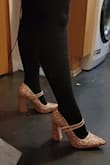 The glitter and colour is beautiful. Sadly they are quite high and since they don't have any platform are a bit of a challenge to walk in, even if I'm used to heels - Hrefna R.