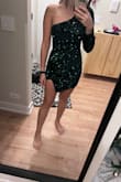 This dress is stunning! The only issue I have is that it's very short, so if you are tall this dress may be too short. I got small but I'm ordering medium to see if it's gonna be a bit longer! - Justyna S.