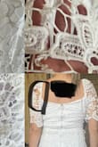 The dress is beautiful and fits perfectly but, the fabric is too delicate and rips so easily. The dress arrived with some rips. - Blanca L.