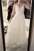 It's beautiful and feels so soft and comfortable. I almost picked it for my wedding but went with a fancier style. - Adri M.