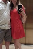 This did not look good on me. It gave my body no shape. Also the neckline is so low my boobs almost hang out. I had to use a safety pin - Ashley C.