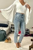 Wore this for my engagement photos! The dramatic sleeves were so fun! - Rachel F.