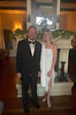 This dress was amazing and fit perfectly. I am a small but only large was left it was just a tiny bit big on top but barely noticeable. Many compliments also had the beautiful white wrap from Lulus! - Jerilyn G.