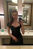 I wore this to a wedding and got so many compliments!! I ordered an XS and it fit perfectly and wasn't too tight. Typically that's the size I get for dresses. I am pretty flat-chested and this dress fit perfectly and didn't feel like I was flashing anyone when I bent over. - Morgan M.