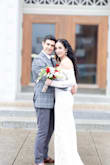 I kept coming back to looking at this dress, and while I typically wear a small, they were out and I wore the medium. It definitely was not the perfect fit but I love the dress so much I went with it for our courthouse wedding. I loved it and so did my husband! - Michelle D.