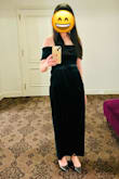 I needed a long dress for a black-tie winter wedding in December. Usually, buying special occasion dresses is a headache as many brands don't carry my size (XXSP or 00P). I was pretty excited when I saw this dress; The price is very reasonable, and some photos from customers in my size gave me hope about the fit. I ordered both the XXS and XS just in case (since some reviews said it ran small). When I received them, I tried on the XXS, and voila - it fit like a glove! I was so pleasantly surprised because the dress needed zero alteration, which is so extremely rare for me for special occasion dresses. I received a lot of compliments. As several other reviews have pointed out, the dress looked darker than the stock photos, but I didn't mind it that much. After the wedding, I machine-washed the dress on the hand wash setting using Woolite delicate detergent, then air-dried it on a drying rack. It took ~2 days to fully dry, but it eventually returned to its original condition and color. I plan to wear it for other events! - Yanmin L.