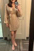 I loved the length of this dress. Most wrap dresses are too long but this one hit just right. I had so many compliments all night. Perfect for a New Years Eve wedding. - Victoria B.