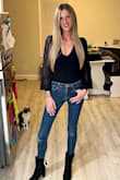 I bought this bodysuit as another option for New Year's. This is my first time ordering from Lulus and I haven't dressed up in years, and I felt great in this. It was true to size it was not see-through like I was afraid in the front, it was very comfortable and fit perfectly, and in all the right places. I highly recommend this as well. Lulus has definitely become one of my favorite stores. - Carissa C.