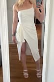 This dress fit me perfectly and is the perfect style for my rehearsal dinner! I can't wait to wear this the night before the special day! - Devon H.