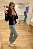 I love this jacket! It's so cute and comfy and sophisticated! I get compliments every time I wear it! It's lightweight which I love and is perfect for layering. :) I highly recommend it. - Emma A.