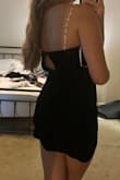 This was soo cute but ran soo smal. I could not even zip it all the way and could not pull it down my hips properly. The velvet material felt amazing! - Toni C.