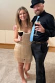 I ordered this dress last minute for a 1920s murder mystery-themed NYE party- it was perfect! I usually order size small, but I figured I'd rather have the dress fit a little snug than fit loosely. It was snug around my hips; it isn't a stretchy dress, but it fit well elsewhere and was SO pretty and so much fun to wear! - Joanna W.