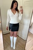 I haven't had great luck with shoes from Lulus but these boots are fantastic! Comfy, all night wearable! Fit over my athletic calves just fine. Lined inside. Tons of compliments! True to size. - Thea C.