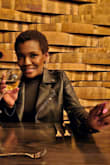 I got this jacket for New Year's eve dinner and celebration, and it was perfect! I got a small because reviews said it ran a little large. I am usually a medium. It was perfect on a sweater dress or a fluffy sweater too. So glad I found this jacket!! You would probably need to air out a bit once you get it. - Victoria I.