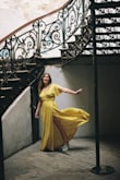 I bought this dress for my trip to the country of Georgia, and I had a professional photoshoot on a film camera in Tbilisi, the capital of Georgia. I did have to have this hemmed, as I am only 5'1. I also bought this in green in XS, which fit better in length, but it was a little tight in the bust (36 C). The dress traveled well in my suitcase since it was an extremely long flight, 14+ hours. - Elizabeth T.
