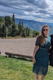 I wore this to my nephew's wedding and received many compliments. (I also bought this in the burgundy color) I love the fit of the dress. I am short, 5'1", and was happy with the length. - Elizabeth T.