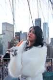 True to size and great quality!! I wore it during NY winter and kept me very warm. - Carolina F.