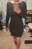 Perfect fit! Material is nice and not itchy. Just enough stretch and hug. Going to pair it with hose and booties - Maddison M.