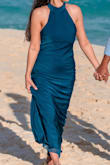 I bought this dress for a beach photoshoot, and it was gorgeous. The fabric was good quality, and I was able to wear it without a bra. Very comfortable and flattering. I got so many compliments on it. Runs slightly big. I'm normally an extra small/small, and the extra small was still a little big in certain areas. - Lauren F.