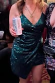 I really love this dress! Despite the recommendation to buy a small, I went with an XS and it fit perfectly. I wore it to a NYE concert and received so many compliments! Will definitely be buying from this company again. - Jessica O.
