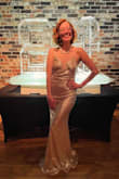 Lovely gold/champagne dress. I did have to fix the clasps in the back, they were a little loose and left a large gap. It was an easy fix! Some of the sequins fell off, but I honestly didn't mind. I thought it was going to be too tight, but I was able to wear the dress for over 10 hours. I felt very Marilyn Monroe like, a beautiful dress. - Kristen M.
