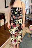Gorgeous dress! Fits perfectly in the morning, a little snug at night. Comfortable, high-quality fabric. Can't wait to wear it out! - Emily T.
