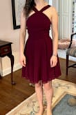 Love the dress! It's a little wrinkled but otherwise great color, cut, and fabric. Slightly loose in the boobs and tight around the waist, but that makes sense since I'm pretty rectangular-shaped. - Emily T.