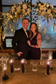 I originally ordered a medium but I am breastfeeding postpartum and had to go up to a large- even then the top was a little small but I made it work. For reference, I am 5'6" and about 140-145 lbs and wear a 34D. I received many compliments on this at a black-tie wedding. It was a nice quality fabric and the sleeves didn't look cheap. - Kim K.