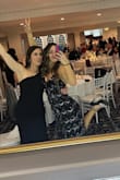 I am so obsessed with this dress. Had a friend's wedding the first weekend of January, so I wanted to give off a little New Years-y vibe and this did not disappoint!!! It was so so so flattering and didn't have to worry about anything falling out or slits exposing anything. GOT SO MANY COMPLIMENTS and wish I could wear it to another event!!! Was nervous about the bra situation, but I bought a black triangle swimsuit with clear straps on Amazon; you couldn't tell at all I was wearing a bra! Amazing hack. LOVE IT SO SO SO MUCH - Alison T.