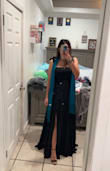 I loved the fit and the dress, my only issue was the sleeves, the top part of the dress was loose for me so the sleeves kept falling, and there was no way of making them tighter but the dress in general is gorgeous. - Allison R.