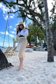 Wore this on my honeymoon and other beach trips; it's a favorite. Very flattering and unique. - Julie M.