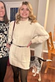 I bought the dress for a nice dinner date during the winter. The material is thick, soft, and kept me warm in the cold weather. The open back adds an interesting flare to the dress that I enjoy a lot. Love it! - Jaina J.