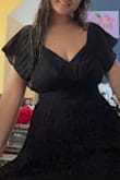 I loved the dress but I had to sew the front to fix the plunge V-neck. It was too low for me. Other than that, it is a beautiful dress! - Amanda Z.